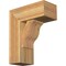 Ekena Millwork Funston Block Rough Sawn Bracket w/ Offset Brace, Western Red Cedar, 8"W x 18"D x 22"H BKT0806X18X22FST05RWR - alternate 1